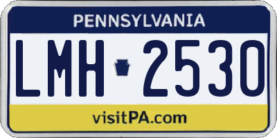 PA license plate LMH2530