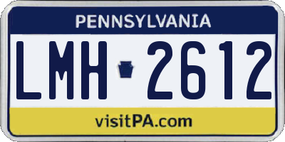 PA license plate LMH2612