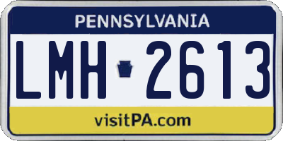 PA license plate LMH2613
