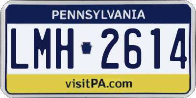 PA license plate LMH2614