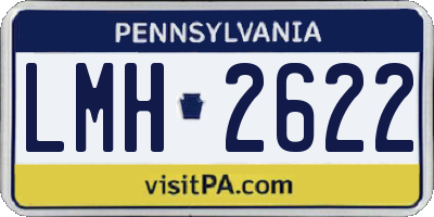 PA license plate LMH2622