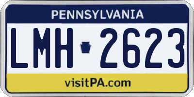 PA license plate LMH2623