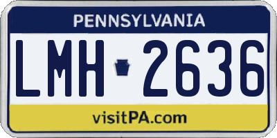 PA license plate LMH2636