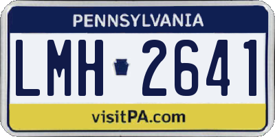 PA license plate LMH2641