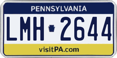 PA license plate LMH2644