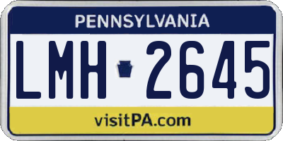 PA license plate LMH2645