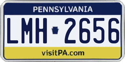 PA license plate LMH2656