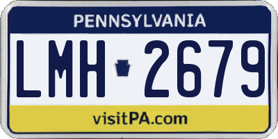 PA license plate LMH2679