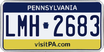PA license plate LMH2683