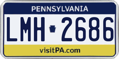 PA license plate LMH2686