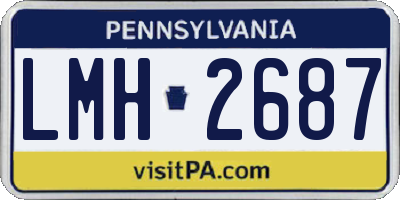 PA license plate LMH2687