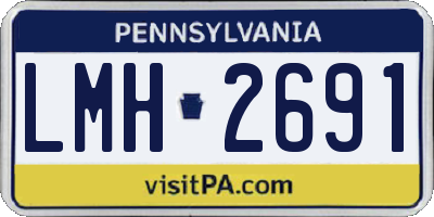 PA license plate LMH2691