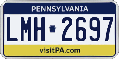 PA license plate LMH2697
