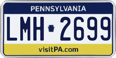 PA license plate LMH2699