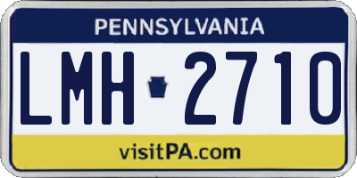 PA license plate LMH2710
