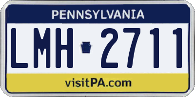PA license plate LMH2711