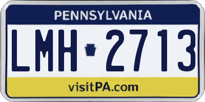 PA license plate LMH2713