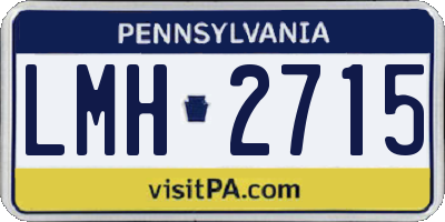 PA license plate LMH2715