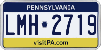 PA license plate LMH2719