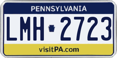 PA license plate LMH2723