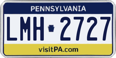 PA license plate LMH2727