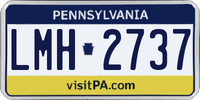 PA license plate LMH2737