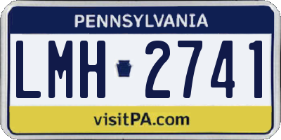 PA license plate LMH2741