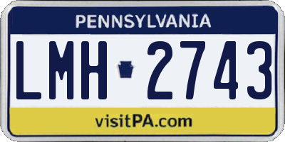 PA license plate LMH2743