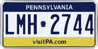 PA license plate LMH2744