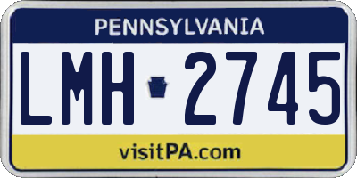 PA license plate LMH2745