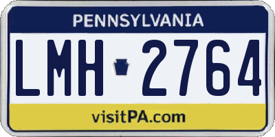 PA license plate LMH2764