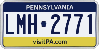 PA license plate LMH2771