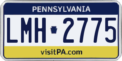 PA license plate LMH2775