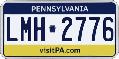 PA license plate LMH2776