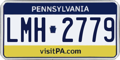 PA license plate LMH2779