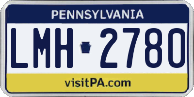 PA license plate LMH2780