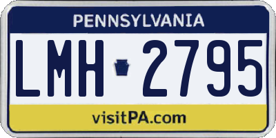 PA license plate LMH2795