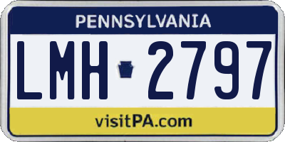 PA license plate LMH2797