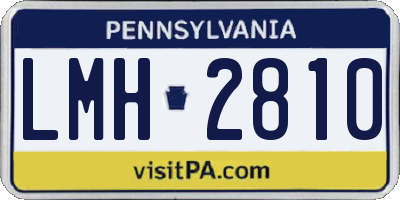 PA license plate LMH2810