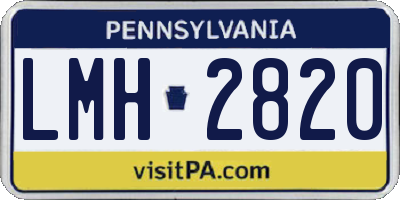 PA license plate LMH2820