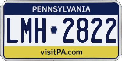 PA license plate LMH2822