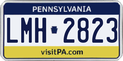 PA license plate LMH2823