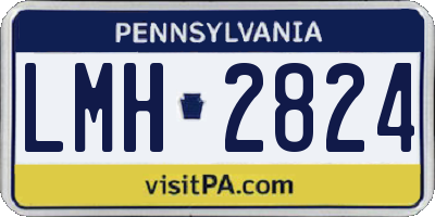 PA license plate LMH2824