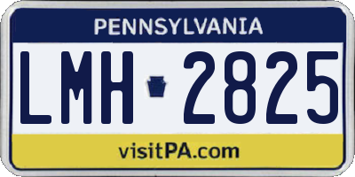 PA license plate LMH2825