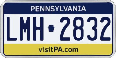 PA license plate LMH2832