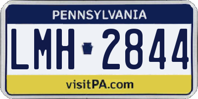 PA license plate LMH2844