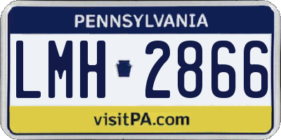 PA license plate LMH2866