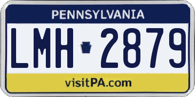 PA license plate LMH2879