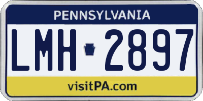 PA license plate LMH2897