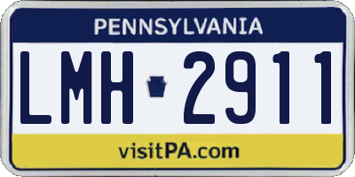 PA license plate LMH2911